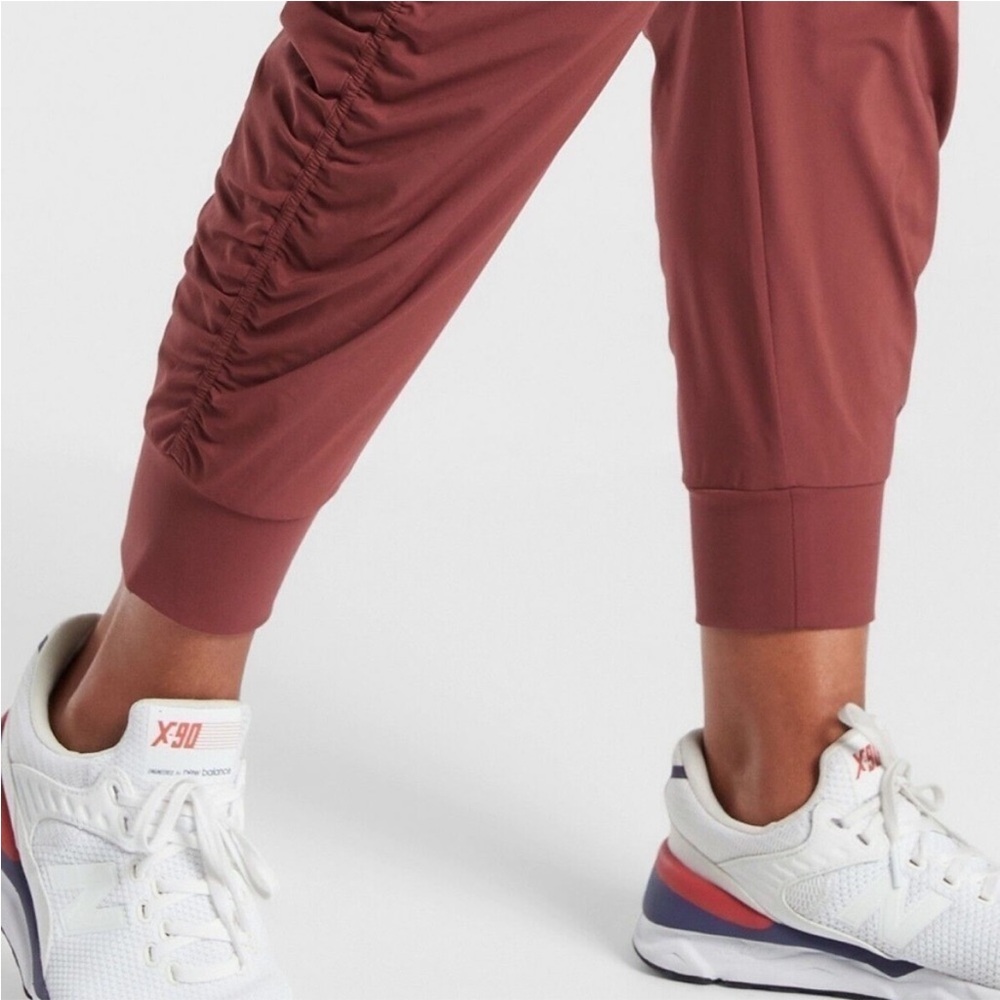Athleta Rust Red Ruched Track Joggers - Picture 15 of 15